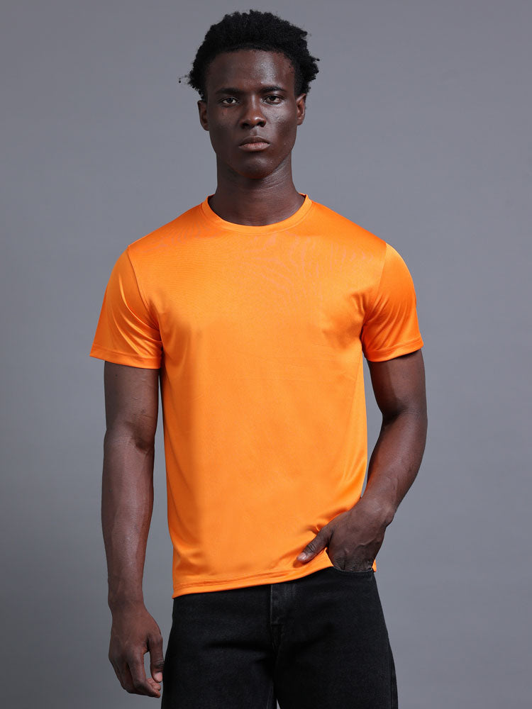 Custom Dry-Fit Round Neck T-Shirt – 140 GSM Polyester | Logo Printing Available