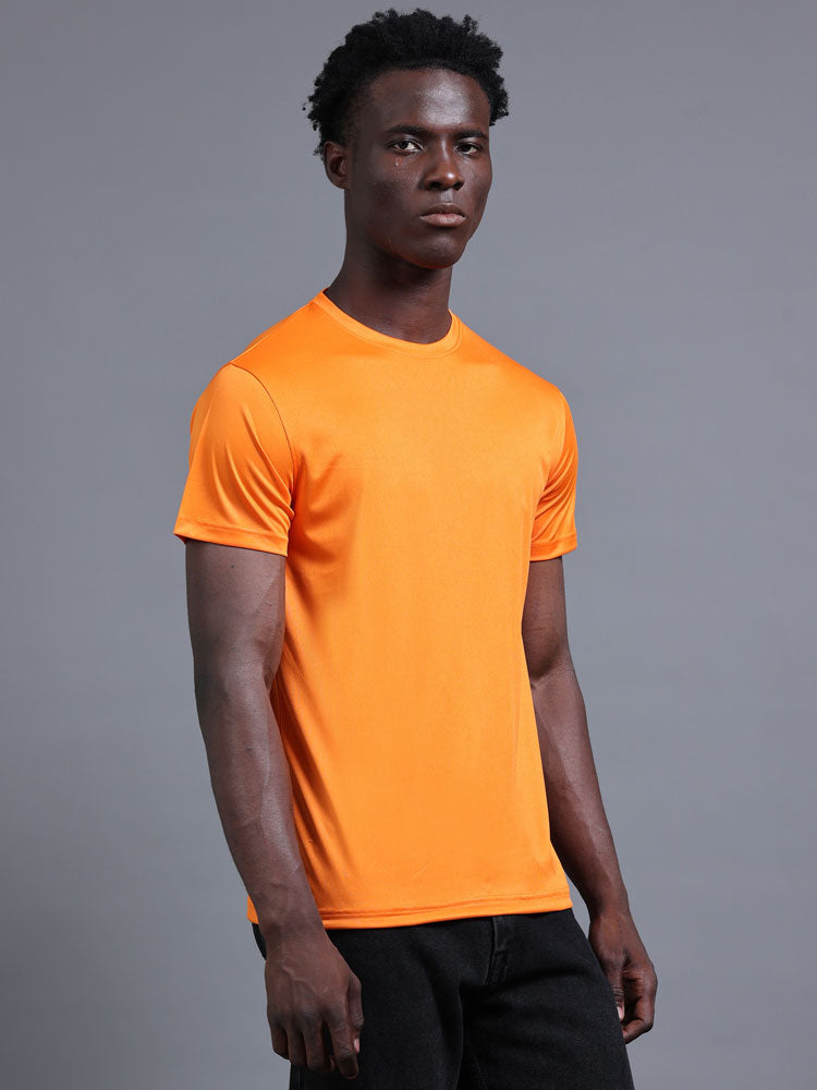 Custom Dry-Fit Round Neck T-Shirt – 140 GSM Polyester | Logo Printing Available