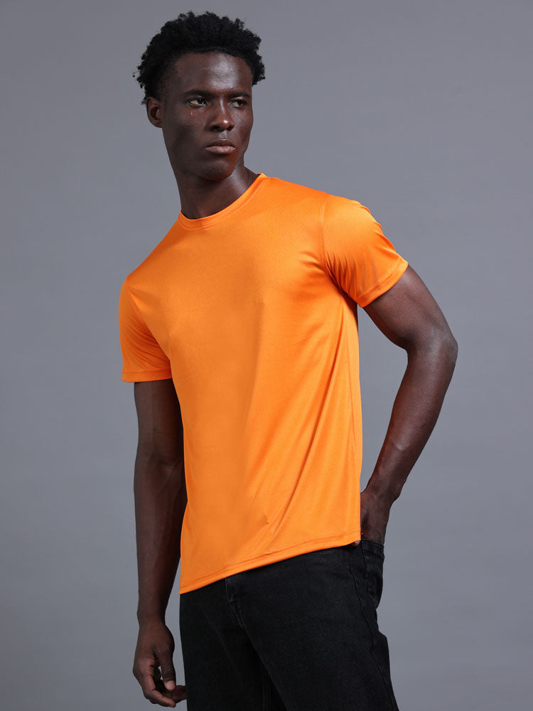 Custom Dry-Fit Round Neck T-Shirt – 140 GSM Polyester | Logo Printing Available