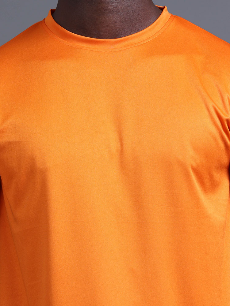 Custom Dry-Fit Round Neck T-Shirt – 140 GSM Polyester | Logo Printing Available