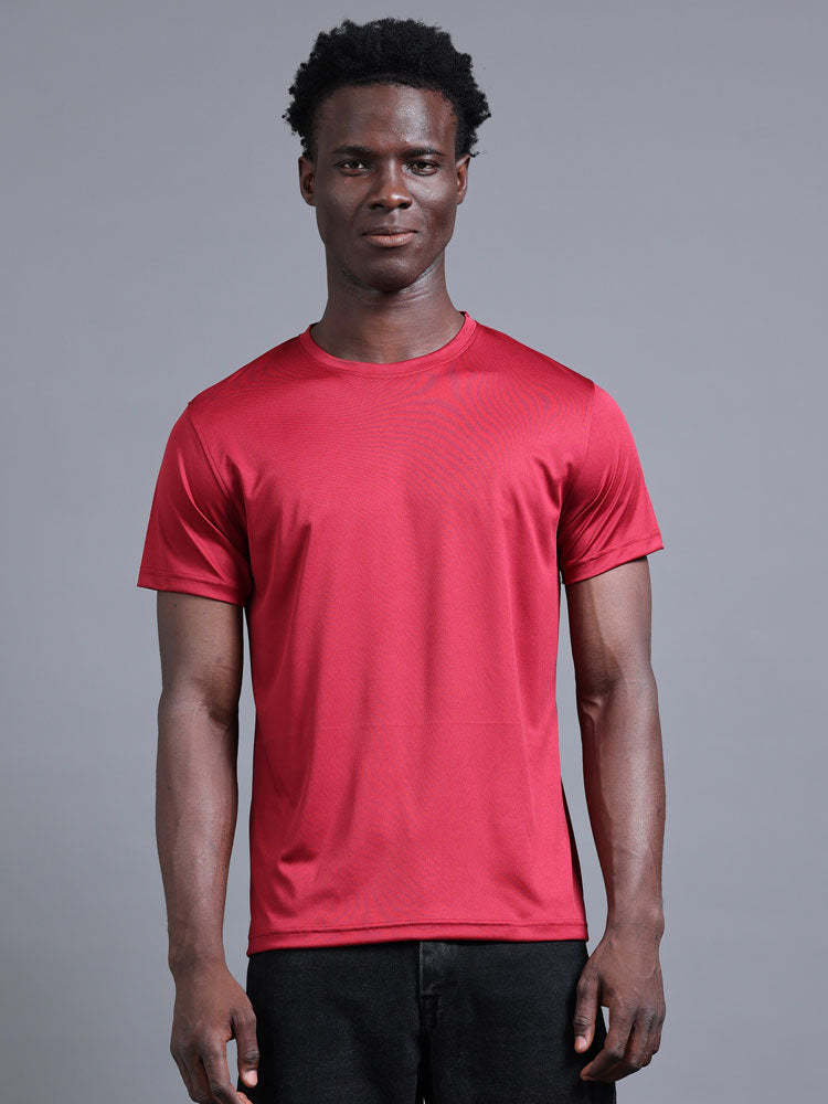 Custom Dry-Fit Round Neck T-Shirt – 140 GSM Polyester | Logo Printing Available
