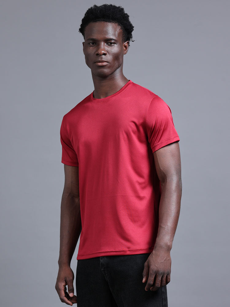 Custom Dry-Fit Round Neck T-Shirt – 140 GSM Polyester | Logo Printing Available