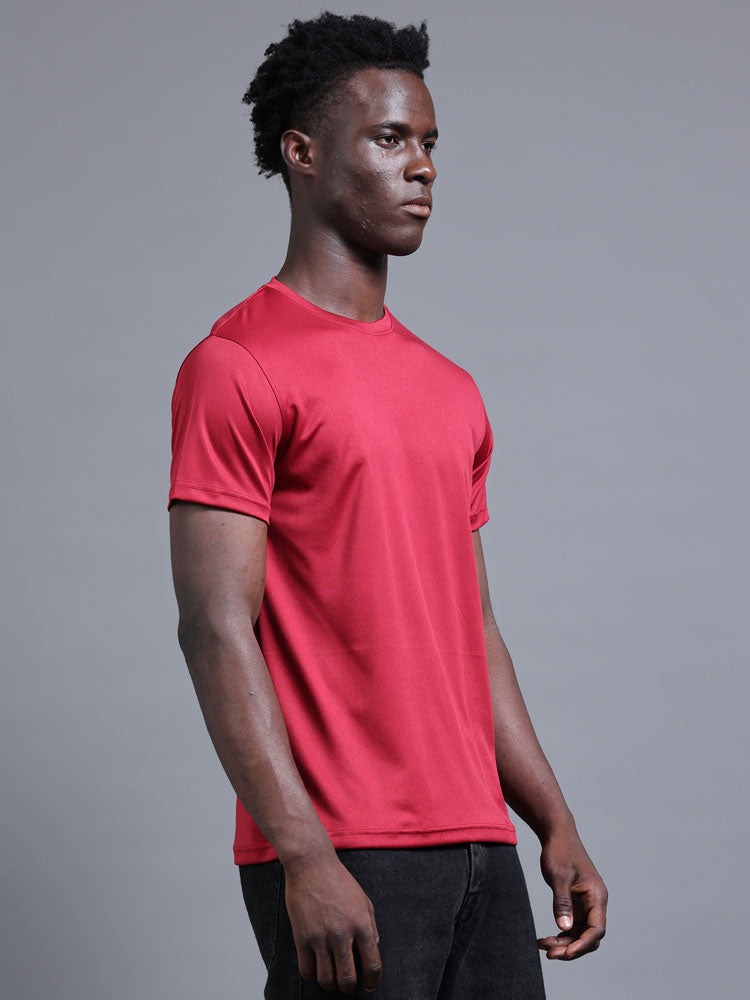 Custom Dry-Fit Round Neck T-Shirt – 140 GSM Polyester | Logo Printing Available