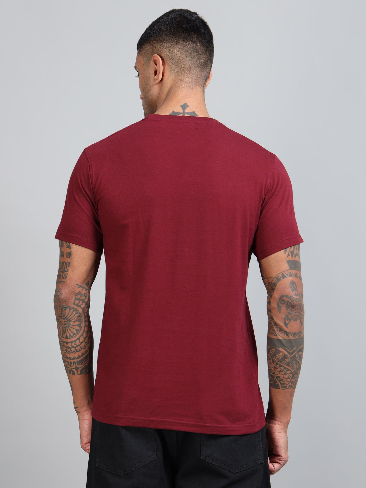Custom Round Neck T-Shirt – 180 GSM Cotton | Logo Printing Available