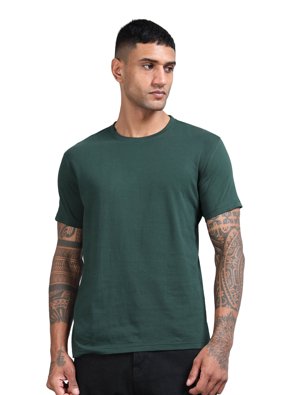 Custom Round Neck T-Shirt – 180 GSM Cotton | Logo Printing Available