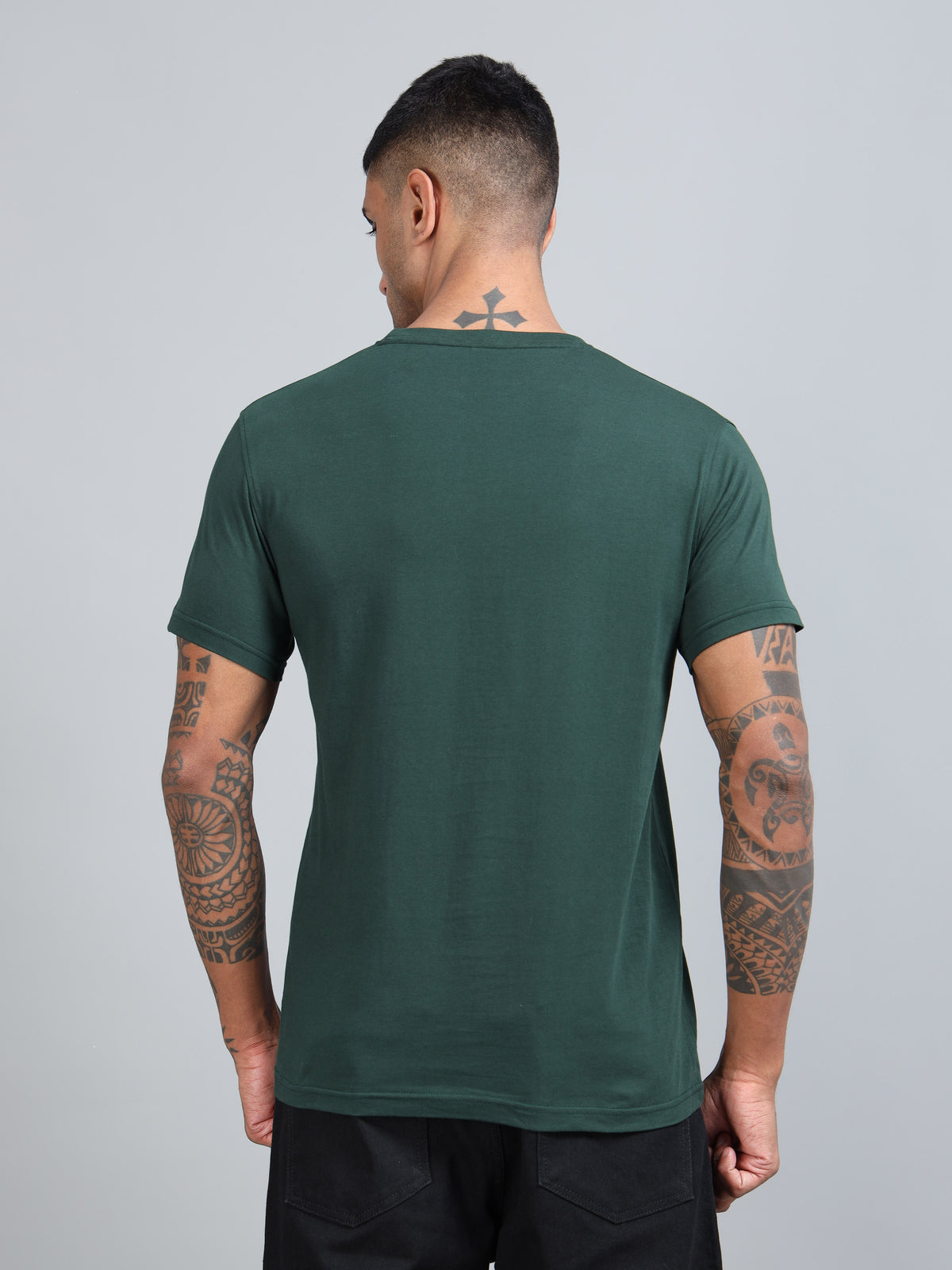 Custom Round Neck T-Shirt – 180 GSM Cotton | Logo Printing Available