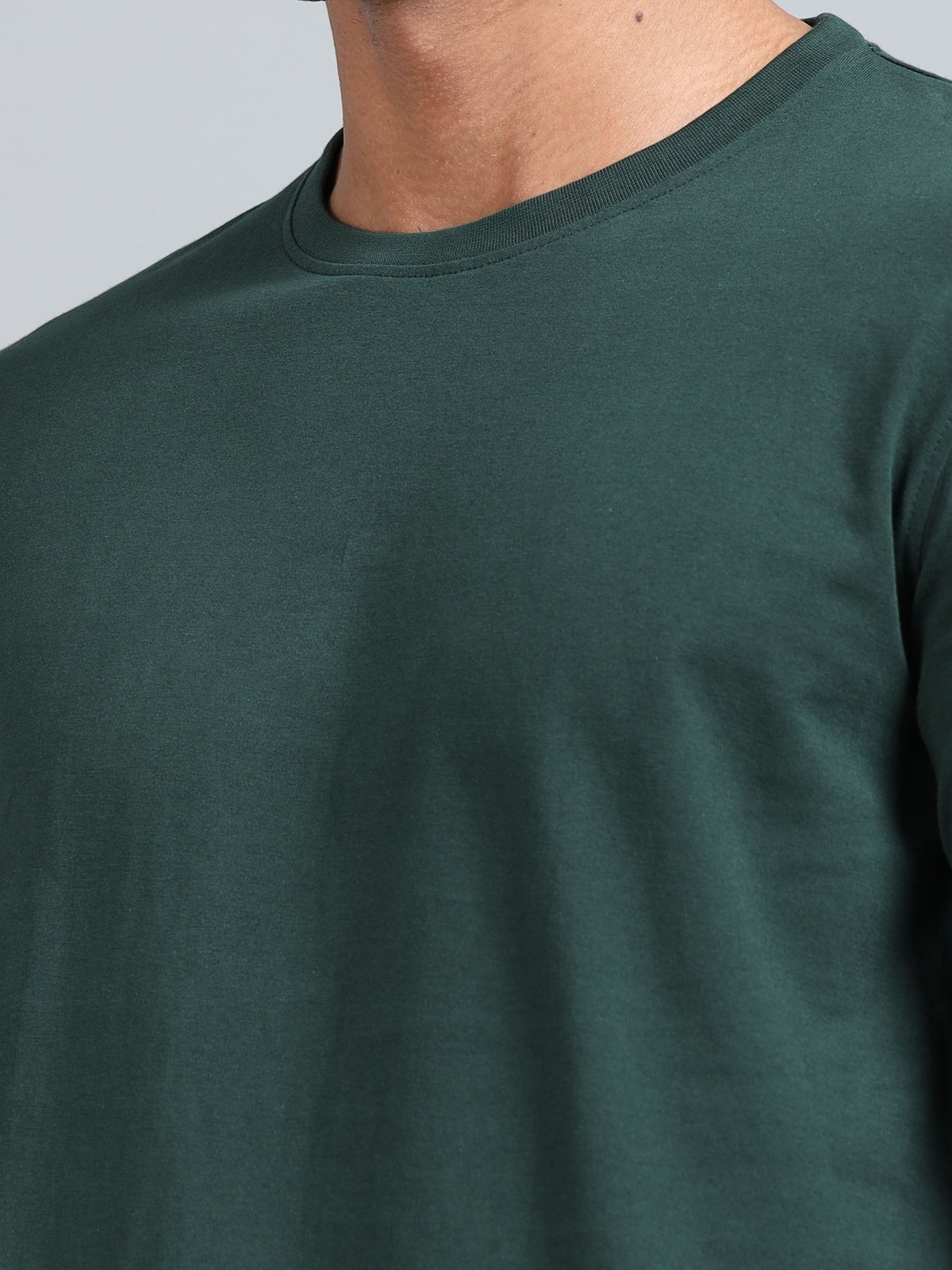 Custom Round Neck T-Shirt – 180 GSM Cotton | Logo Printing Available