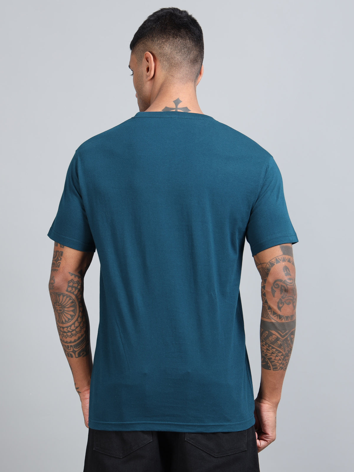 Custom Round Neck T-Shirt – 180 GSM Cotton | Logo Printing Available