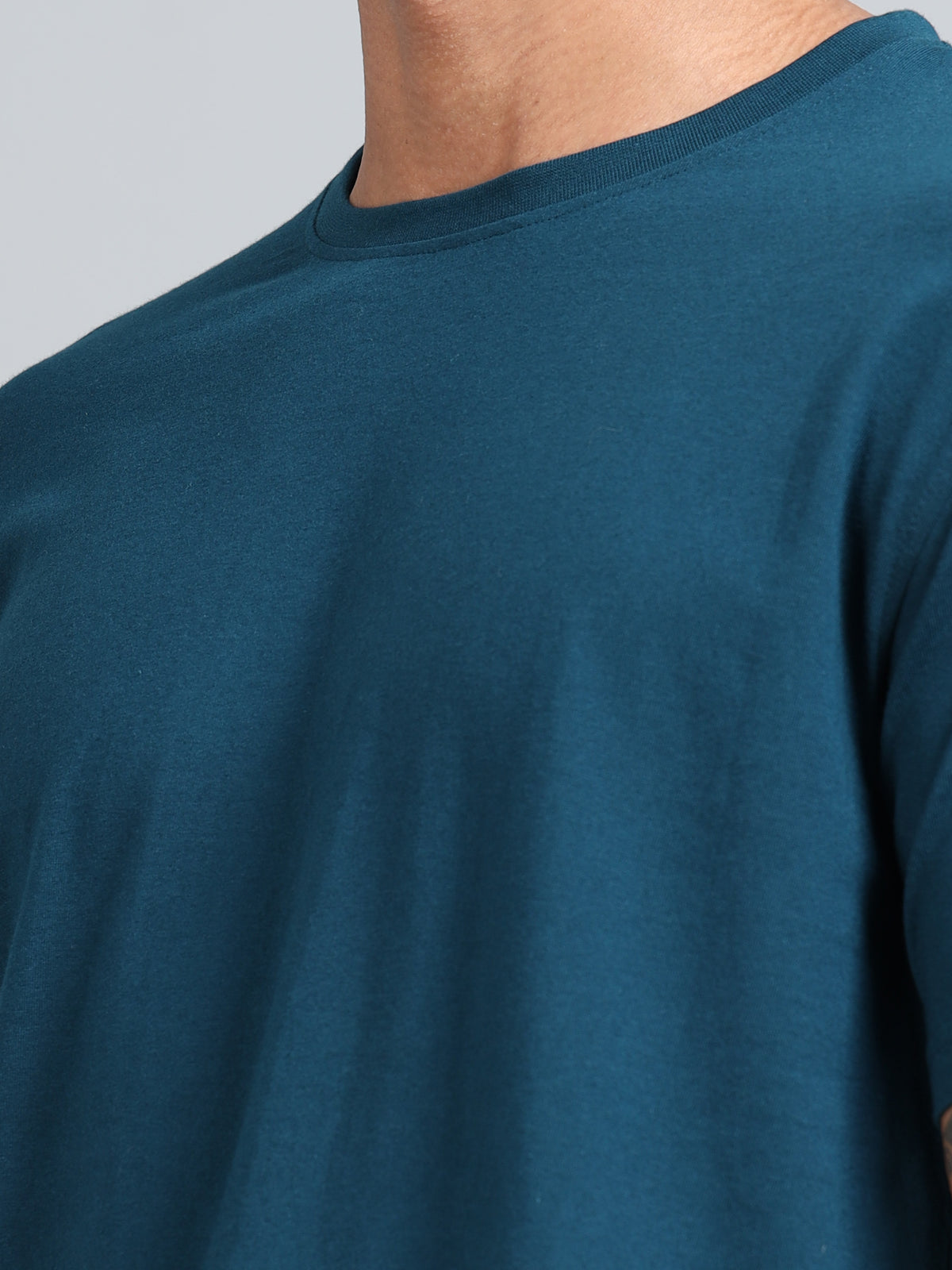 Custom Round Neck T-Shirt – 180 GSM Cotton | Logo Printing Available