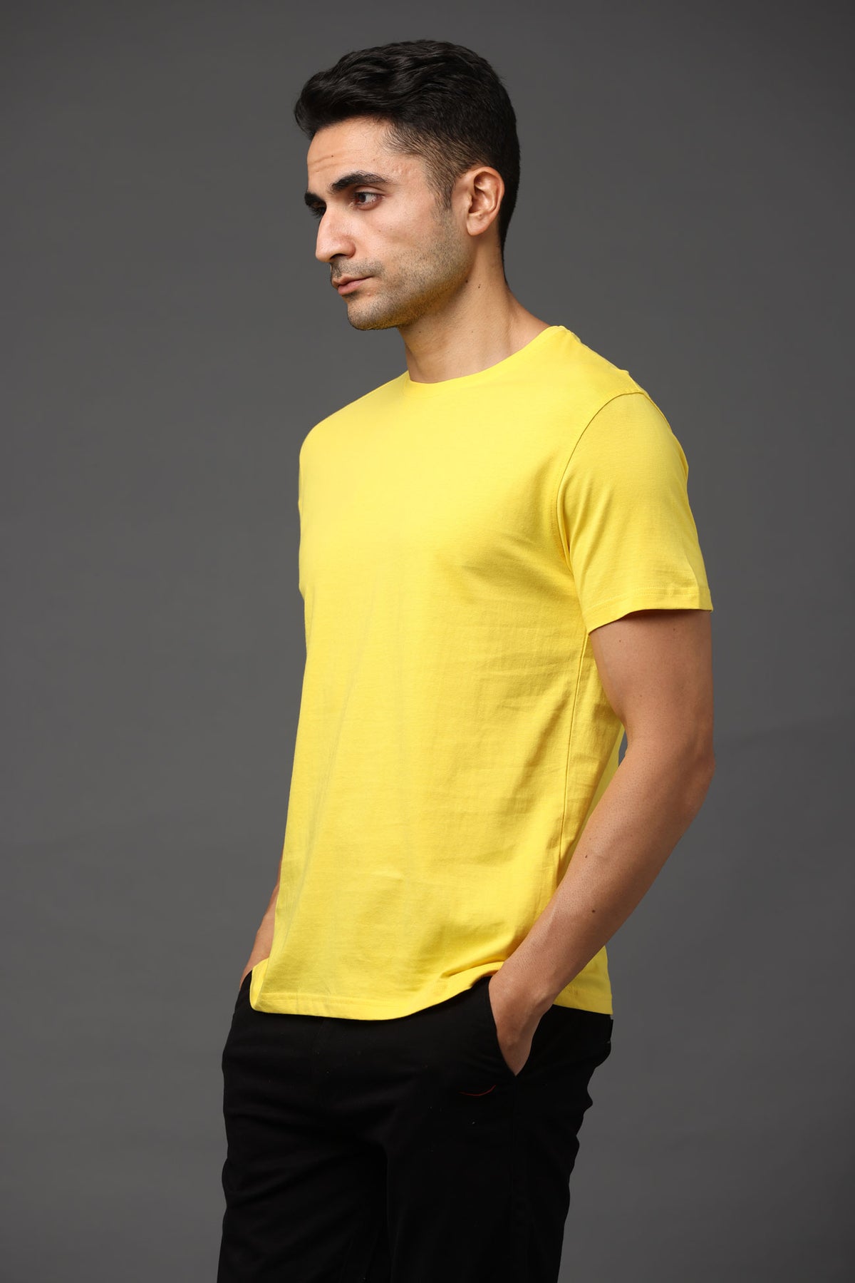 Custom Round Neck T-Shirt – 180 GSM Cotton | Logo Printing Available