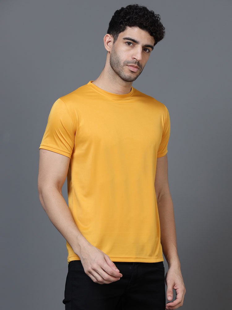Custom Dry-Fit Round Neck T-Shirt – 140 GSM Polyester | Logo Printing Available