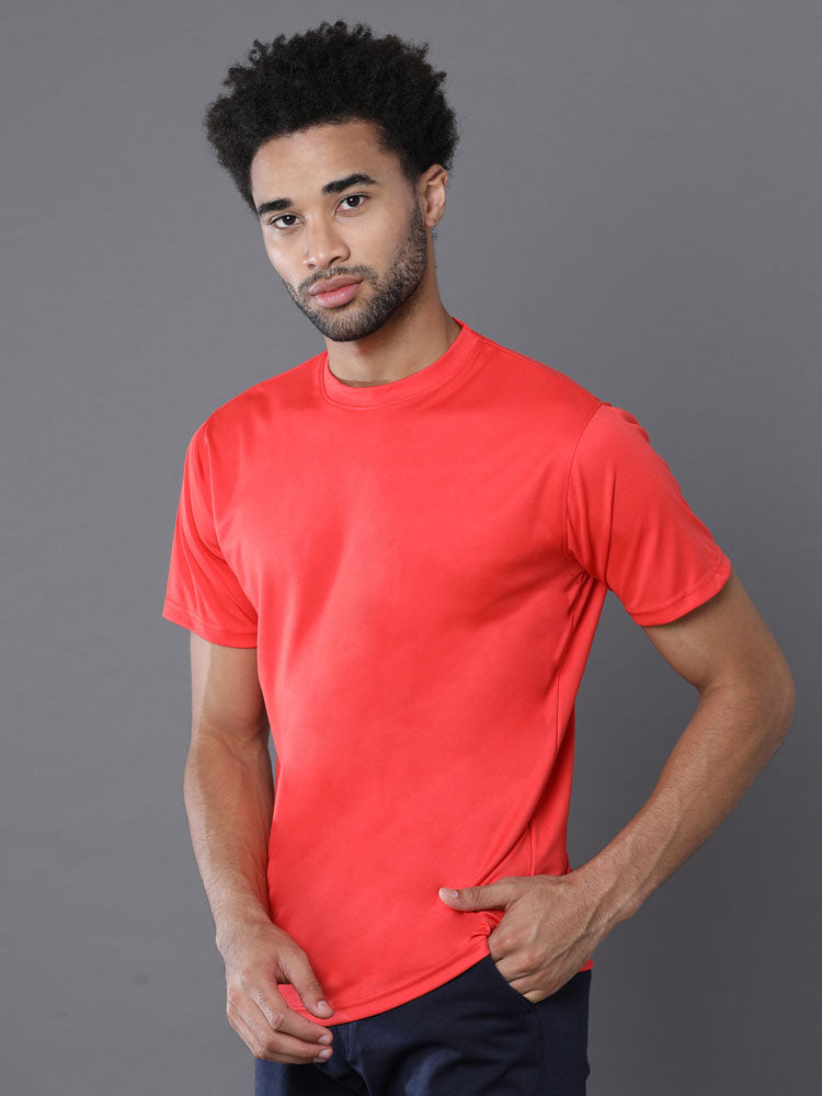 Custom Dry-Fit Round Neck T-Shirt – 140 GSM Polyester | Logo Printing Available