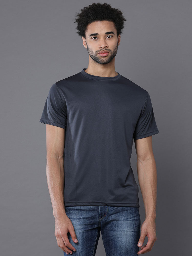 Custom Dry-Fit Round Neck T-Shirt – 140 GSM Polyester | Logo Printing Available