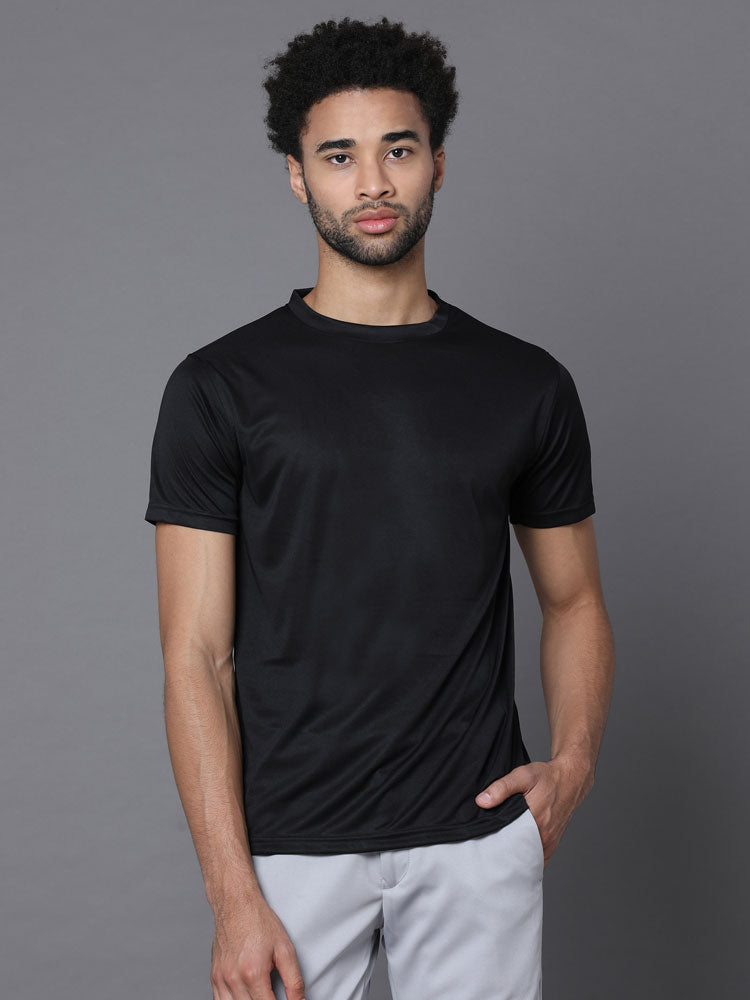 Custom Dry-Fit Round Neck T-Shirt – 140 GSM Polyester | Logo Printing Available