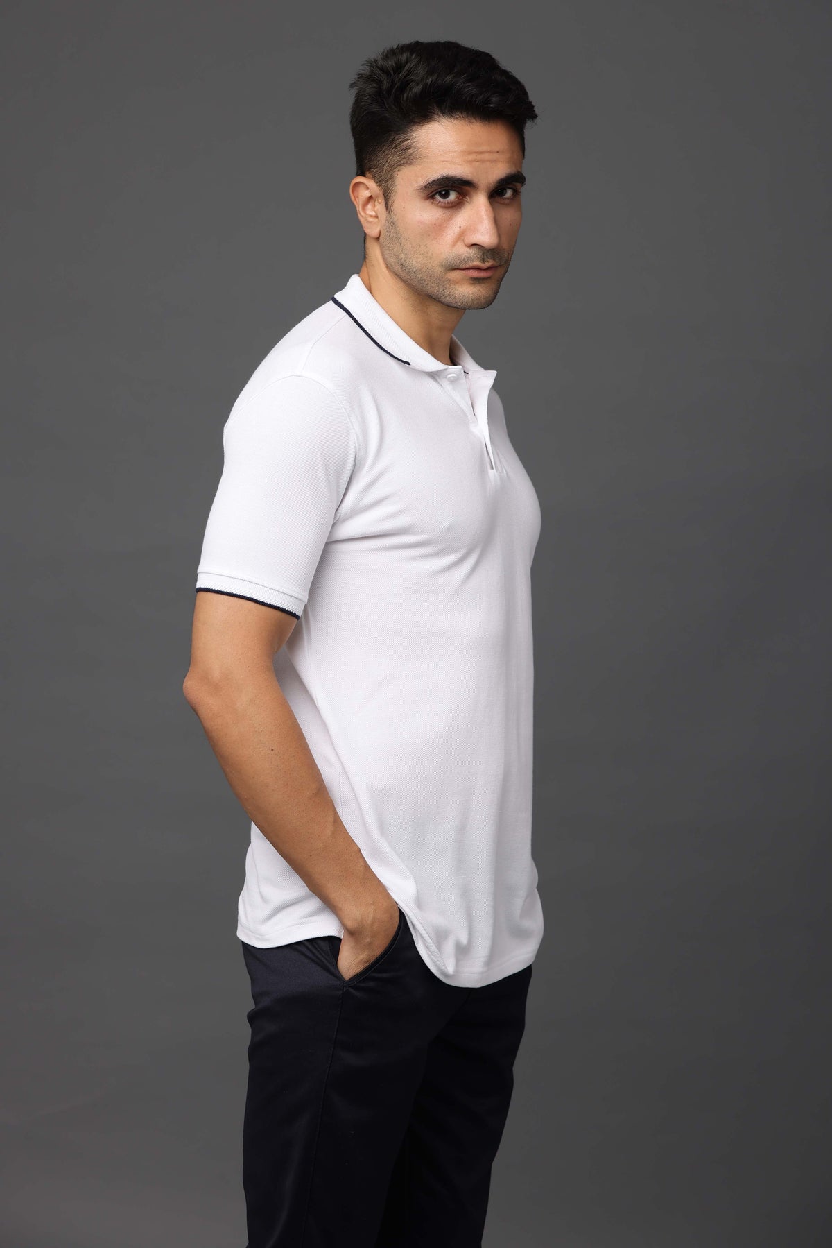 Custom Polo T-Shirt – 260 GSM Pima Cotton | Logo Printing Available