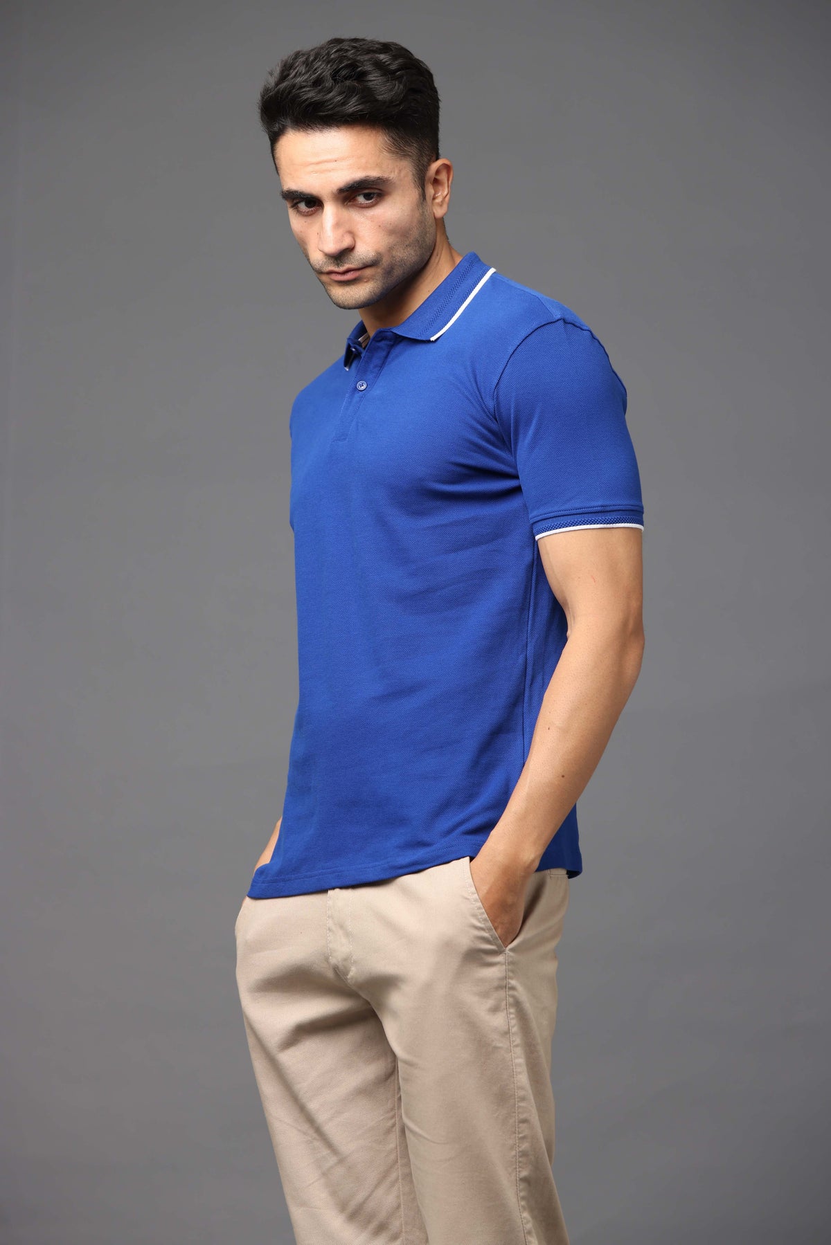 Custom Polo T-Shirt – 260 GSM Pima Cotton | Logo Printing Available