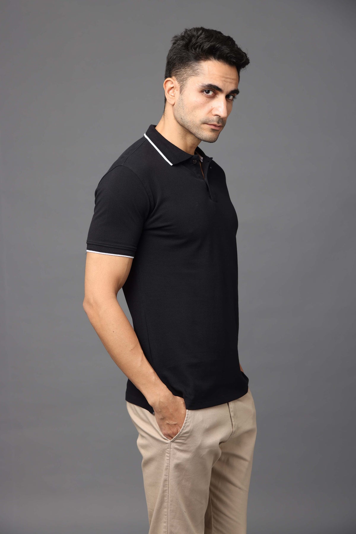 Custom Polo T-Shirt – 260 GSM Pima Cotton | Logo Printing Available