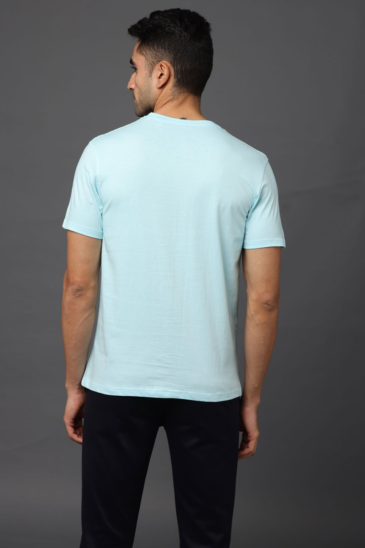 Custom Round Neck T-Shirt – 180 GSM Cotton | Logo Printing Available