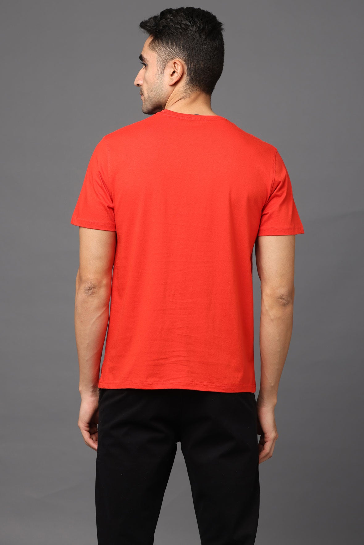 Custom Round Neck T-Shirt – 180 GSM Cotton | Logo Printing Available