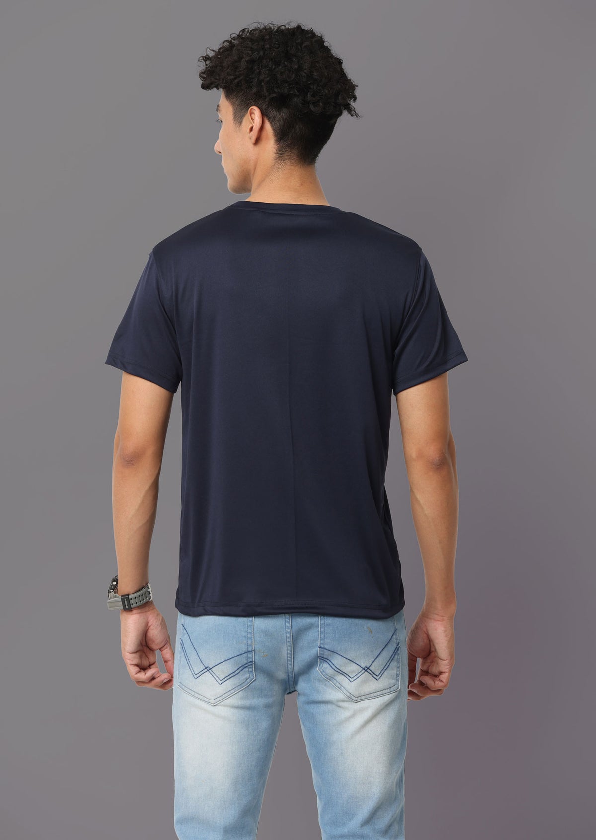 Custom Dry-Fit Round Neck T-Shirt – 140 GSM Polyester | Logo Printing Available