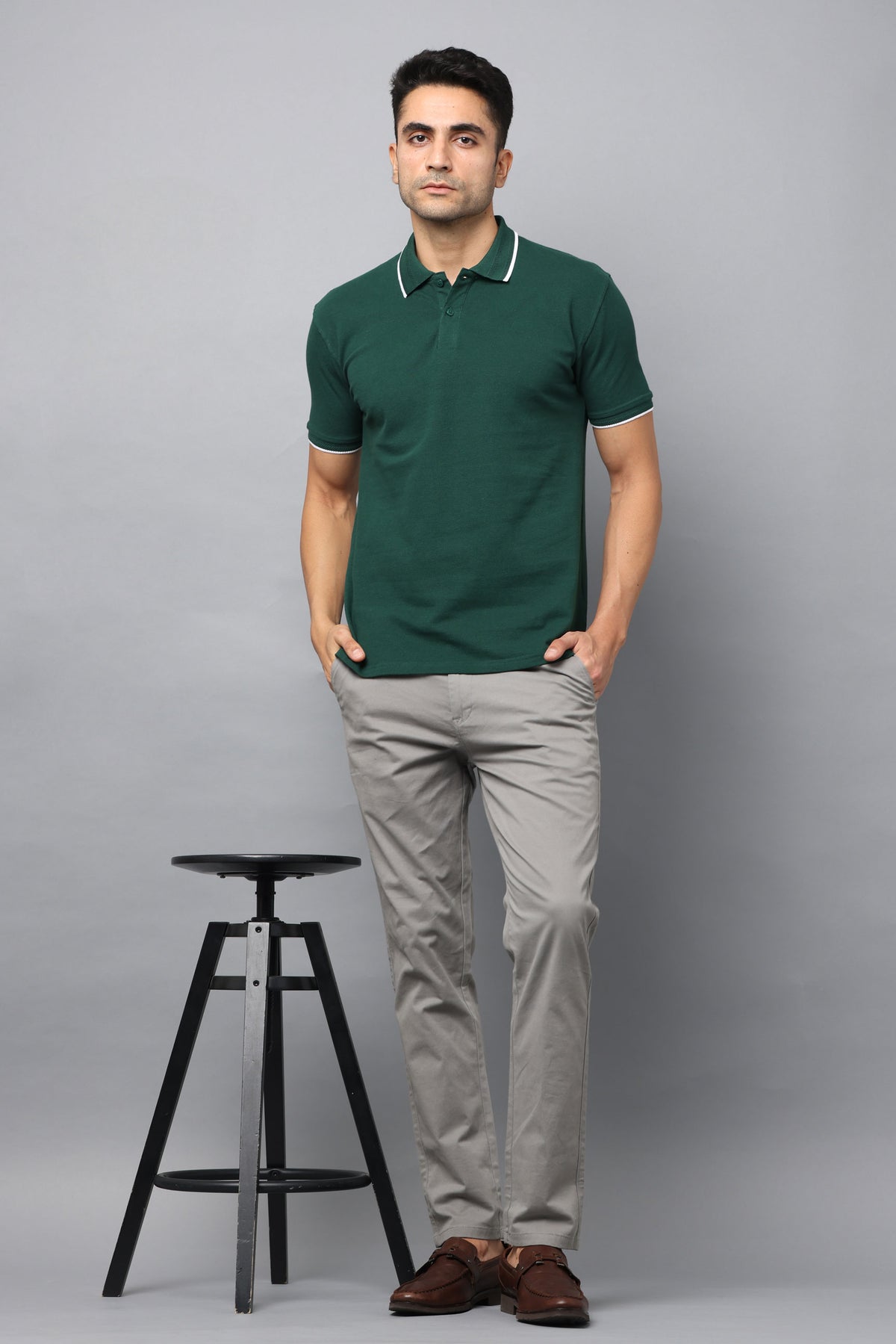 Custom Polo T-Shirt – 260 GSM Pima Cotton | Logo Printing Available