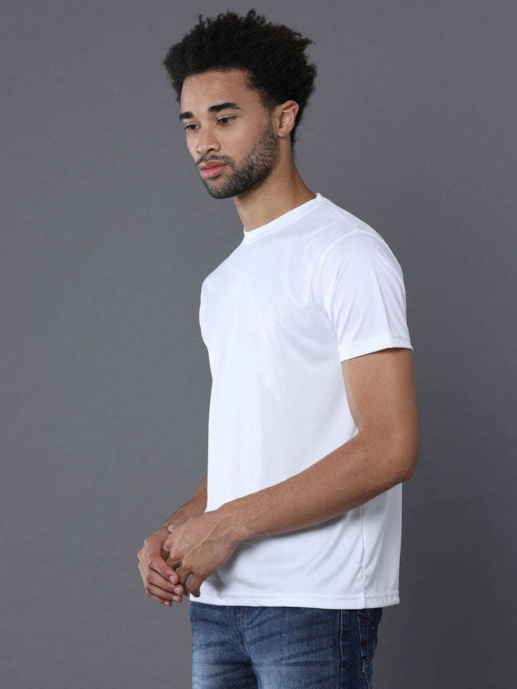 Custom Dry-Fit Round Neck T-Shirt – 140 GSM Polyester | Logo Printing Available
