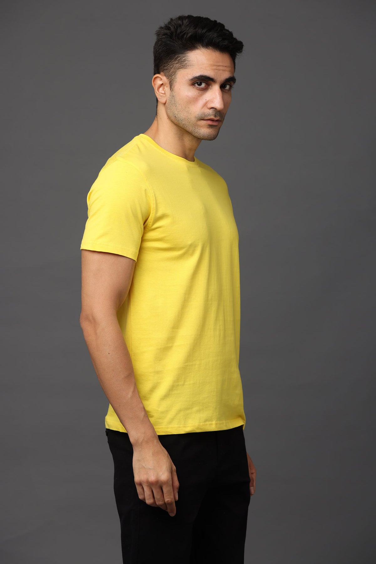 Custom Round Neck T-Shirt – 180 GSM Cotton | Logo Printing Available