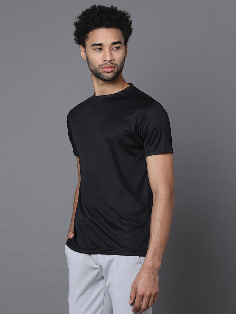 Custom Dry-Fit Round Neck T-Shirt – 140 GSM Polyester | Logo Printing Available