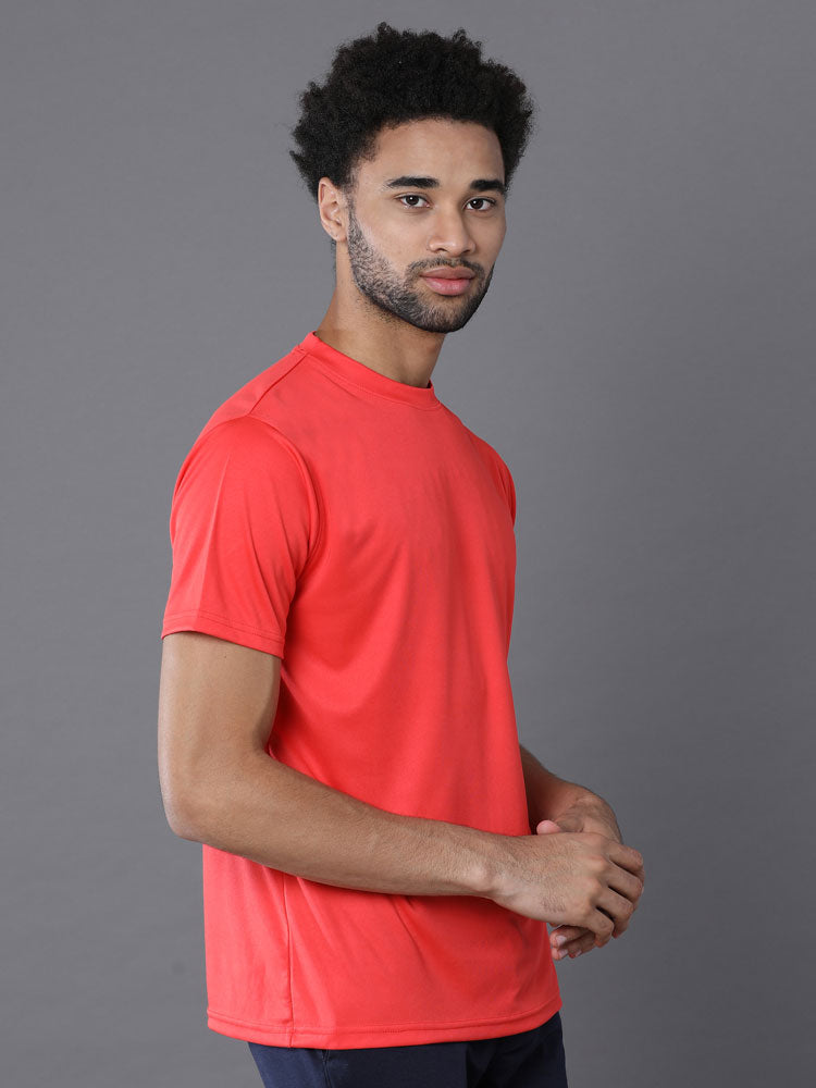 Custom Dry-Fit Round Neck T-Shirt – 140 GSM Polyester | Logo Printing Available