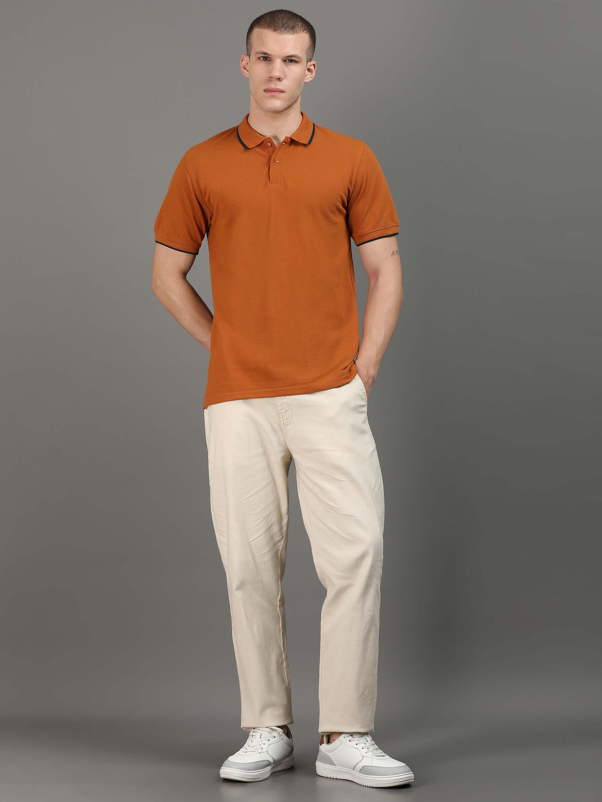 Custom Polo T-Shirt – 260 GSM Pima Cotton | Logo Printing Available