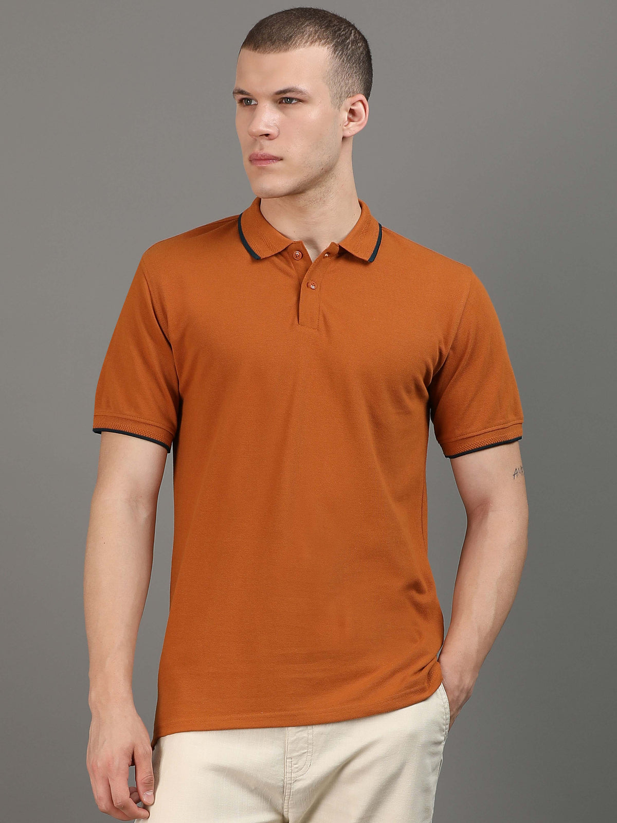 Custom Polo T-Shirt – 260 GSM Pima Cotton | Logo Printing Available
