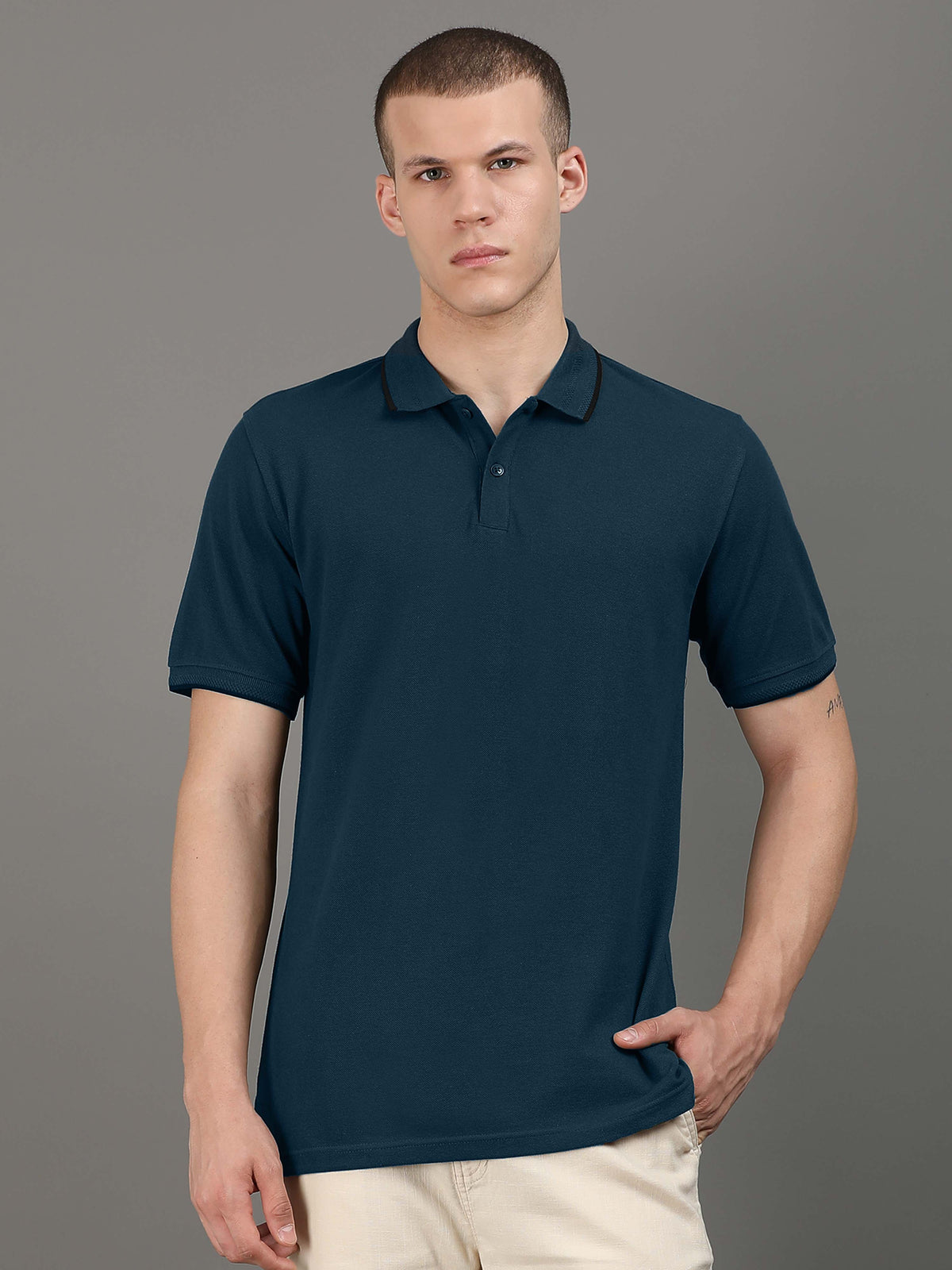 Custom Polo T-Shirt – 260 GSM Pima Cotton | Logo Printing Available