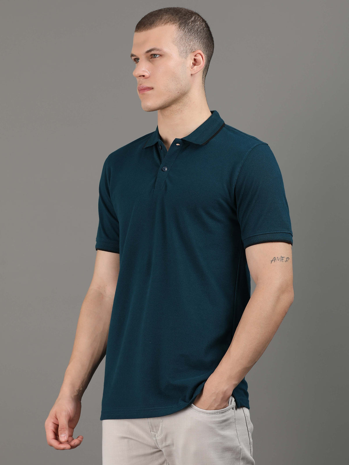 Custom Polo T-Shirt – 260 GSM Pima Cotton | Logo Printing Available