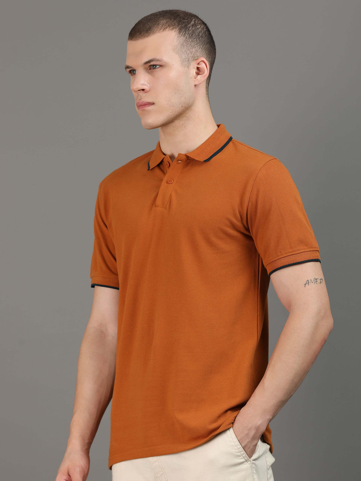 Custom Polo T-Shirt – 260 GSM Pima Cotton | Logo Printing Available