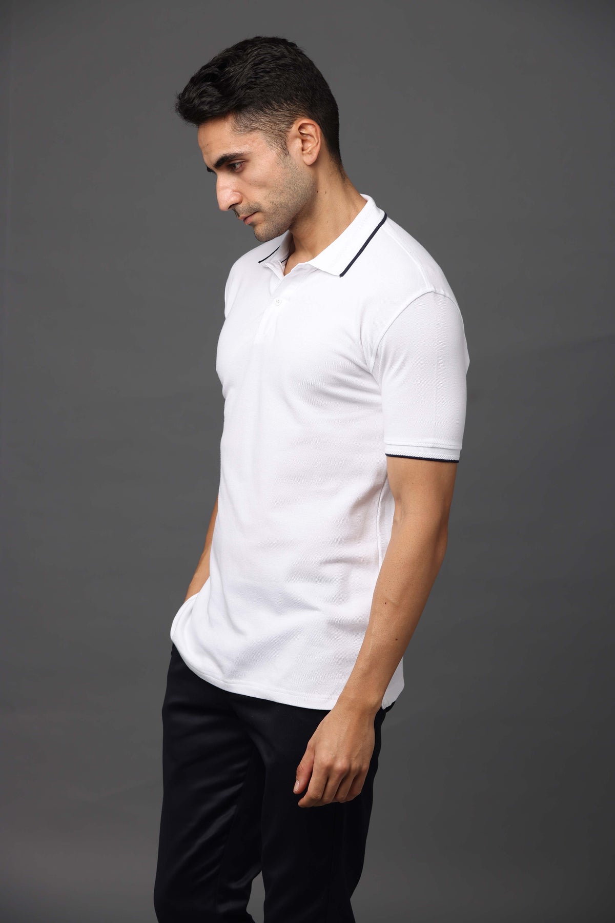 Custom Polo T-Shirt – 260 GSM Pima Cotton | Logo Printing Available