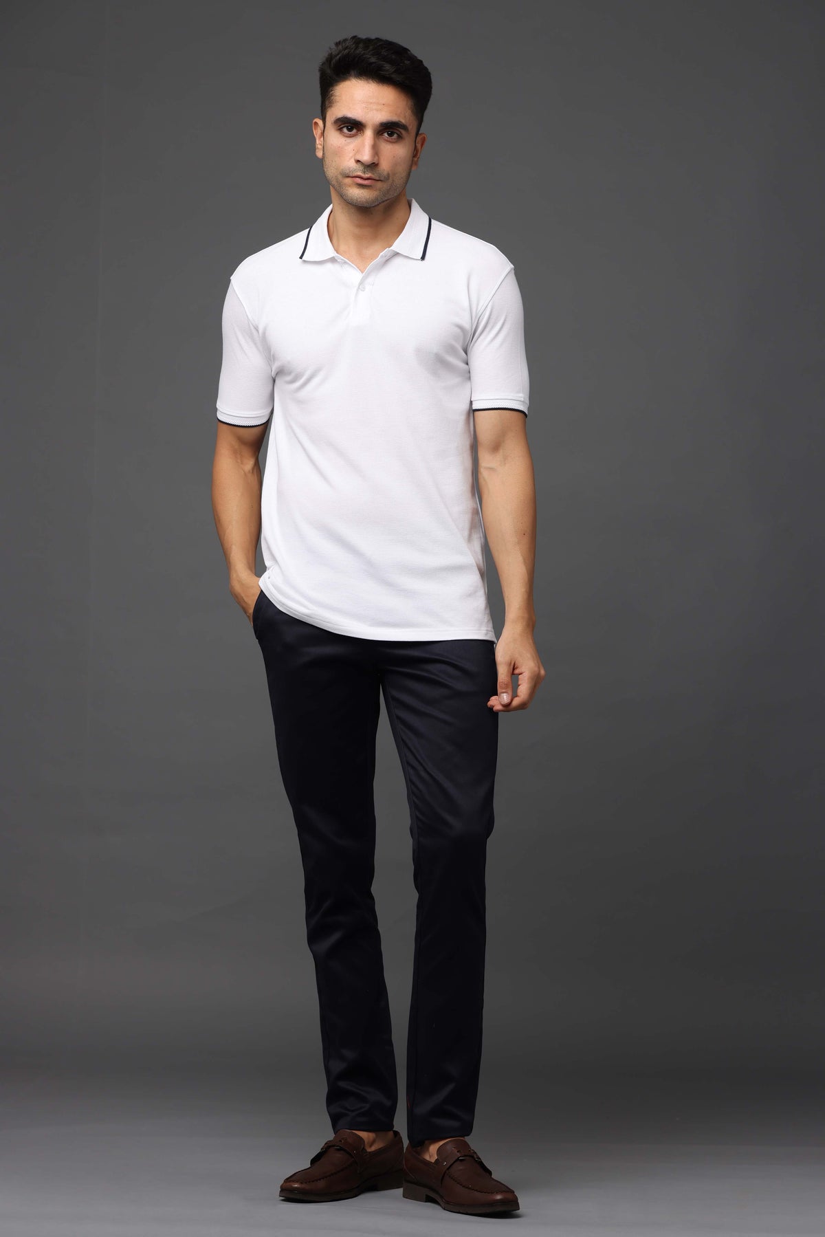 Custom Polo T-Shirt – 260 GSM Pima Cotton | Logo Printing Available