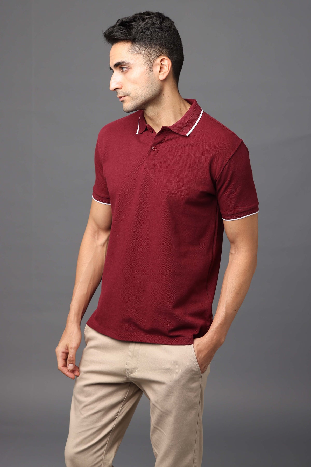 Custom Polo T-Shirt – 260 GSM Pima Cotton | Logo Printing Available