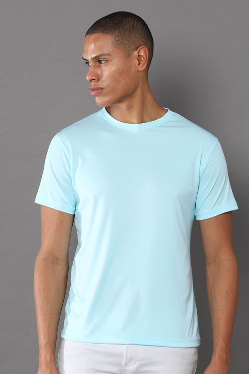 Custom Dry-Fit Round Neck T-Shirt – 140 GSM Polyester | Logo Printing Available