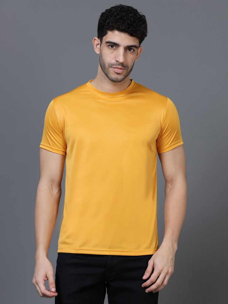 Custom Dry-Fit Round Neck T-Shirt – 140 GSM Polyester | Logo Printing Available