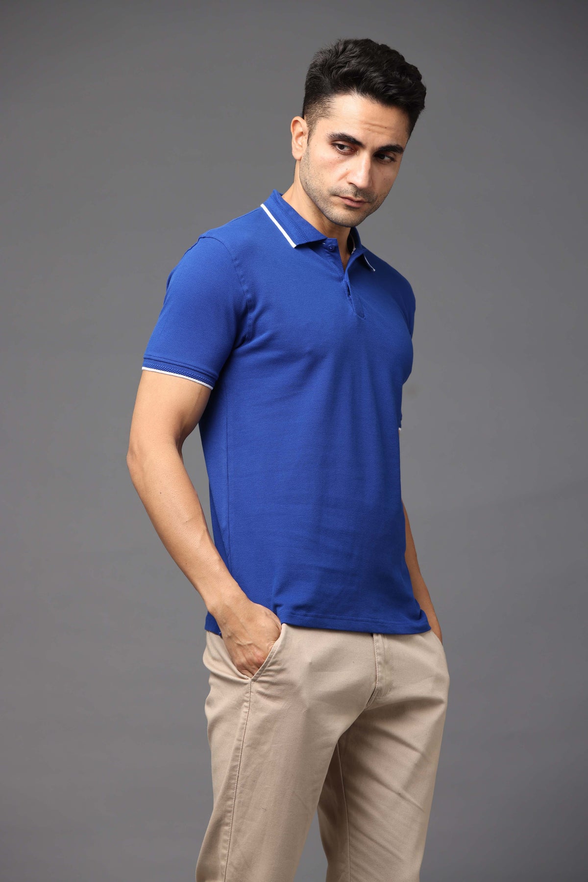 Custom Polo T-Shirt – 260 GSM Pima Cotton | Logo Printing Available