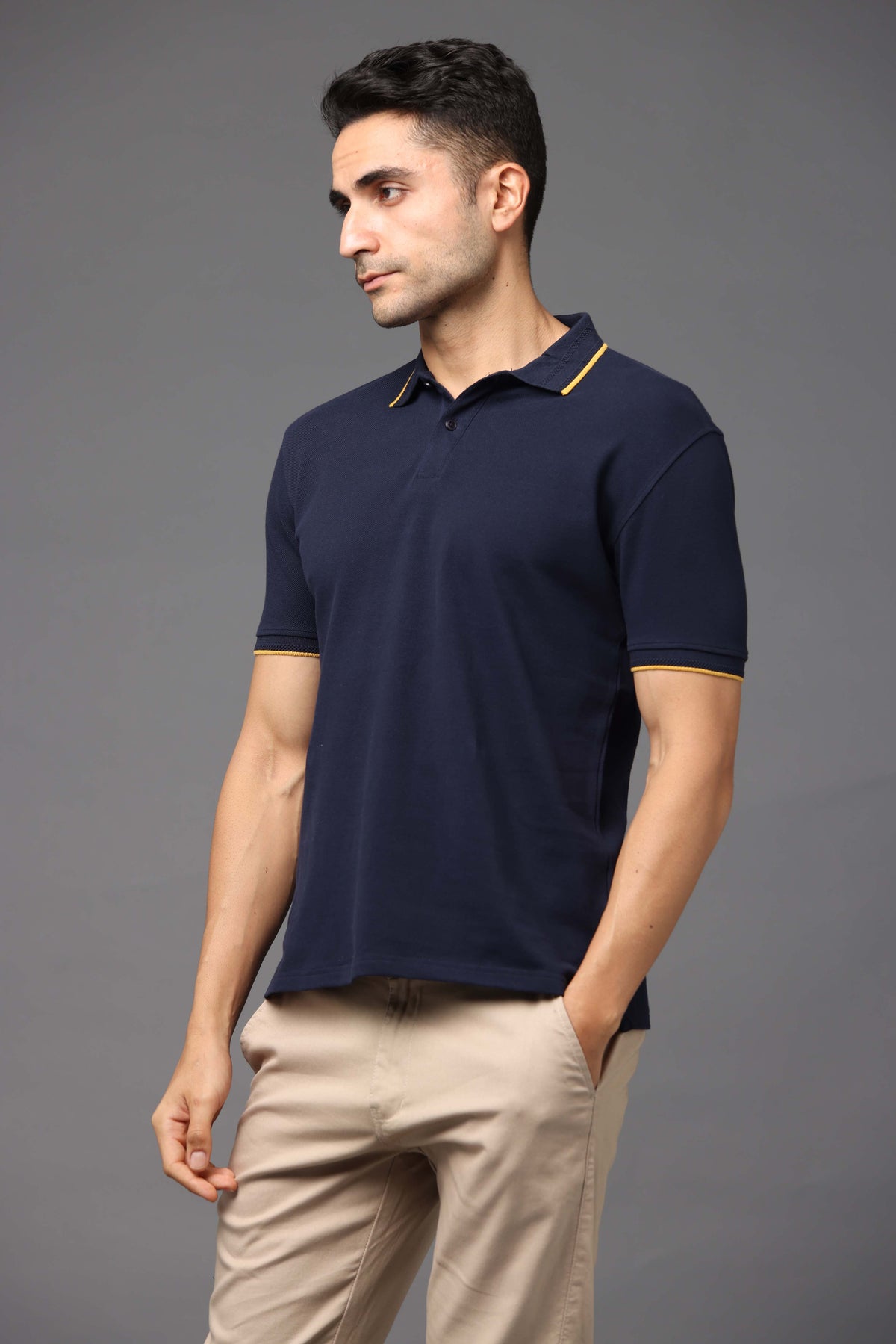 Custom Polo T-Shirt – 260 GSM Pima Cotton | Logo Printing Available