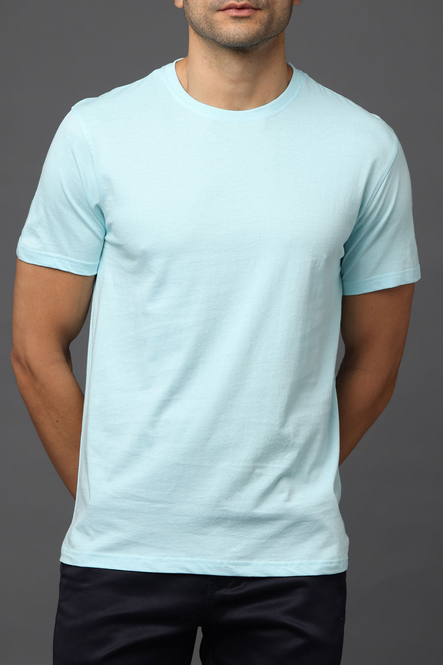 Custom Round Neck T-Shirt – 180 GSM Cotton | Logo Printing Available