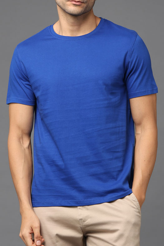 Custom Round Neck T-Shirt – 180 GSM Cotton | Logo Printing Available