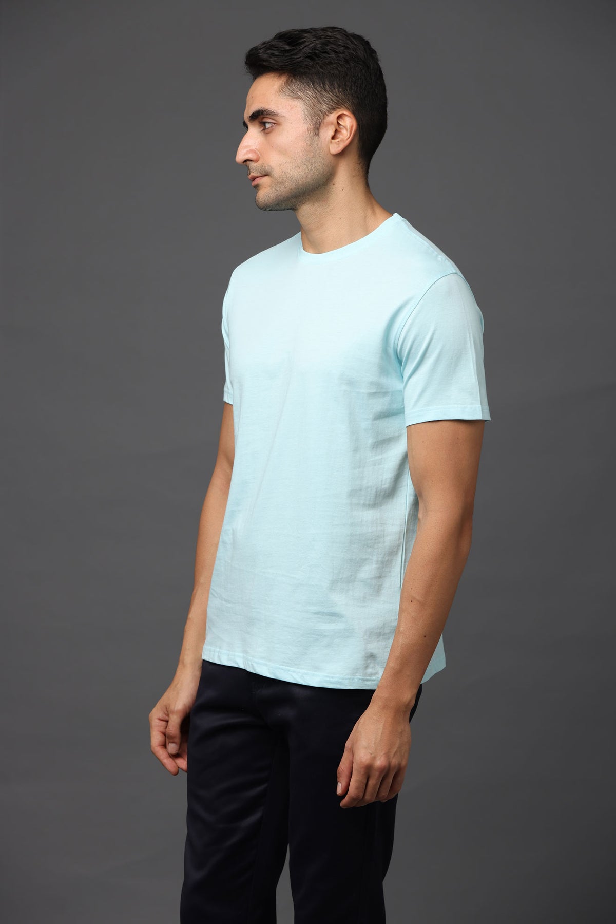 Custom Round Neck T-Shirt – 180 GSM Cotton | Logo Printing Available